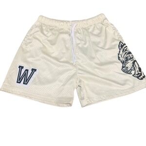 Darc Sport Wolves Mesh Shorts Cream Off White Limited Edition 352/1000 Mens L